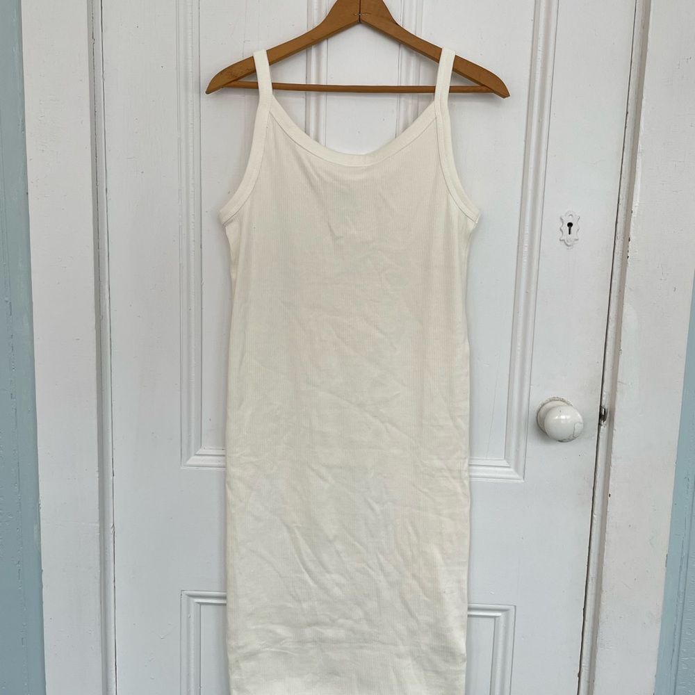 NWT H&M Basics Collection White BodyCon Dress Size Women’s Medium
